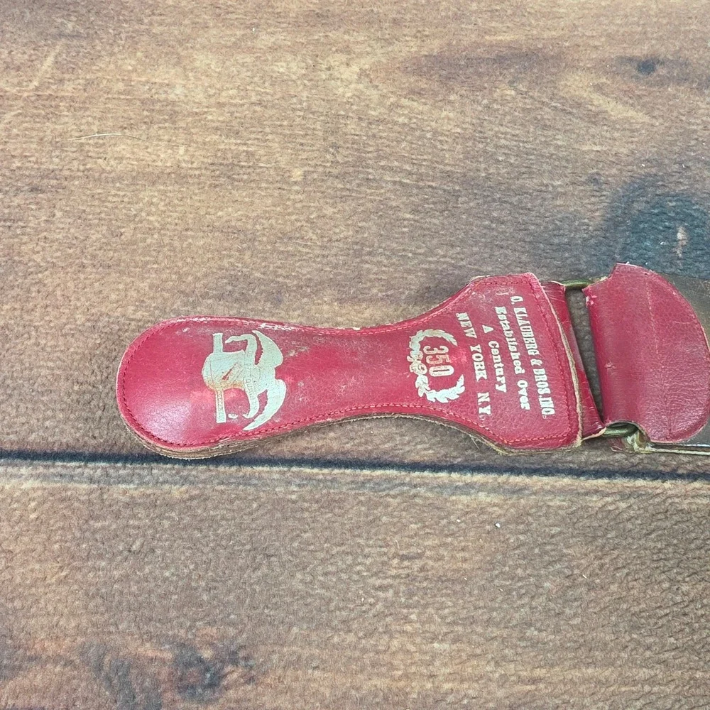 C. Klauberg & Bros Razor Strop Mens OS Brown Good Horsehide 350 Vintage NY